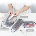 thumbnail image 4 of Bolsas de cosméticos transparentes de malla, pequeñas y grandes bolsas de maquillaje de Color transparente, organizador de artículos de tocador de viaje portátil, bolsa de almacenamiento de lápiz labi, 4 of 4