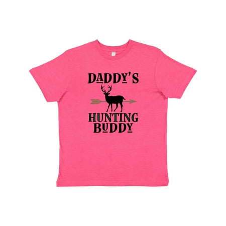 Inktastic Daddy Hunting Buddy Bow Hunter Youth T-Shirt