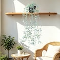 thumbnail image 6 of Artificial Hanging Plant, Wall Hanging Fake Greenery with Pot, Faux Green Leaf Plant for Living Room, Bedroom, and Boho Wall Decor, Indoor Outdoor Use, 6 of 7