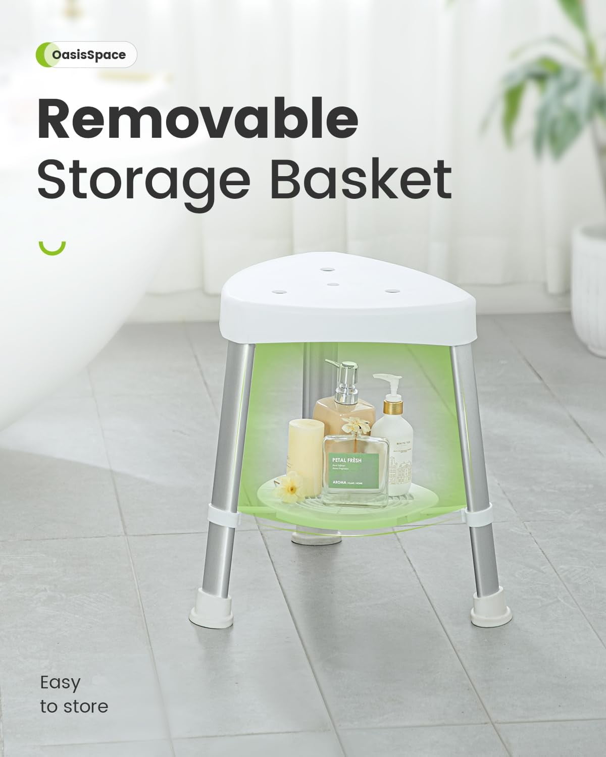 Amazon Shower Stool With Storage OasisSpace Adjustable Corner