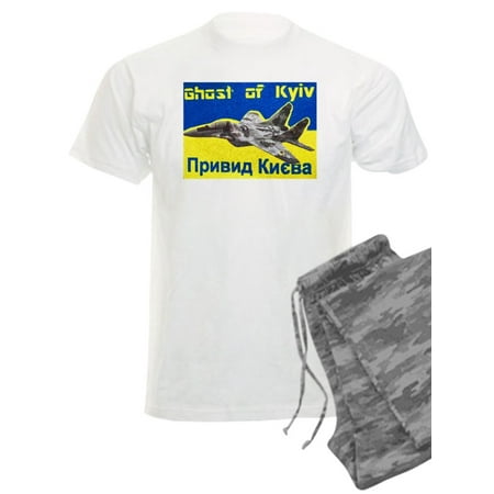 

CafePress - Distressed 80S Style Ukraine Ghost Of Kyiv Zel - Men s Light Pajamas