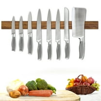 Magnetic Knife Strips, Magnetic Knife Holder for Wall 19 Inch, Acacia Wood Knife Magnetic Strip Use as Knife Bar, Knife Holder for Kitchen Utensil Organizer