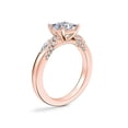 thumbnail image 3 of 0.70 Carat Princess Cut Real Diamond Beautiful Solitaire with Accents Ring for Engagement in Solid 14K Rose Gold Size 7, 3 of 8
