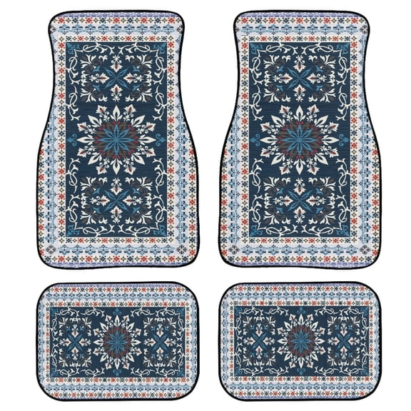 Western Car Floor Mats Set of 4, All-Weather Non-Slip Universal Fit Liners for Cars SUVs Trucks