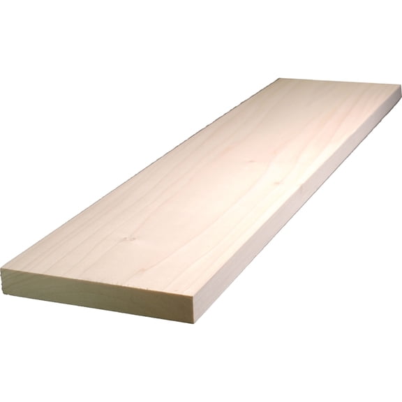 ALEXANDRIA Moulding 0Q1X6-27048C Hardwood Board 4 ft L 6 in W 1 in Thick Poplar