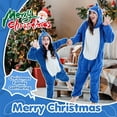 thumbnail image 4 of Unisex Adult Animal Onesie Pajamas - Animal Onesies Pajamas Cute Fuzzy Design Long Sleeve Hooded Zip Up Sleepwear for Family Matching Halloween Christmas Outfit, 4 of 9