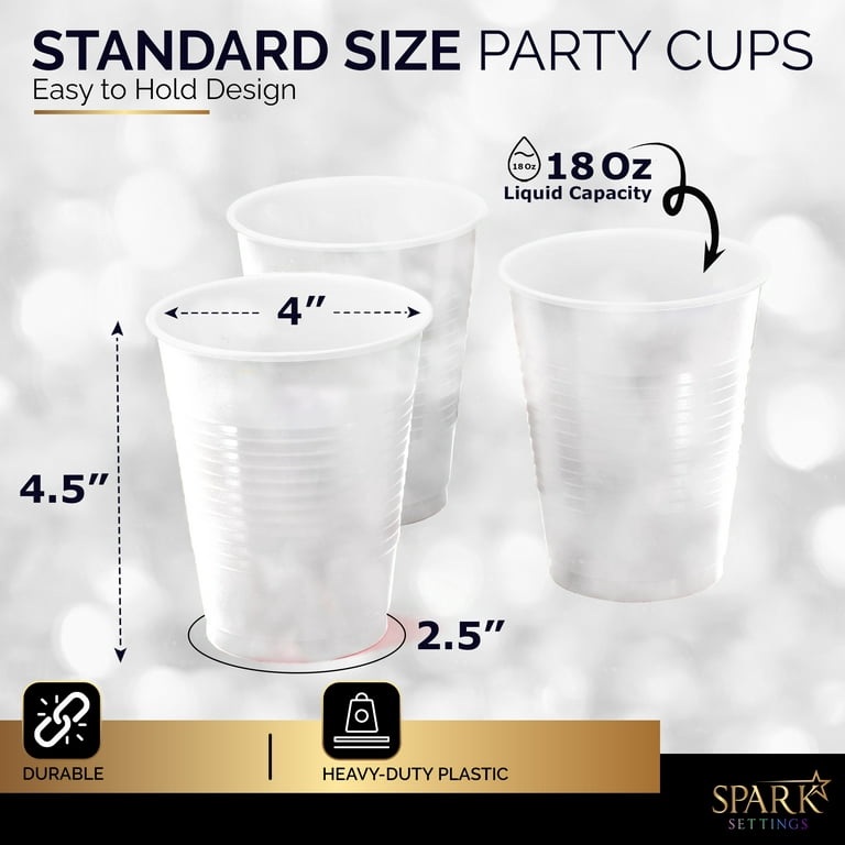  Amcrate Disposable Plastic Cups, Green Colored Plastic Cups, 18-Ounce  Plastic Party Cups, Strong and Sturdy Disposable Cups for Party, Wedding,  Christmas, Halloween Party Cup, 50 Pack : Everything Else