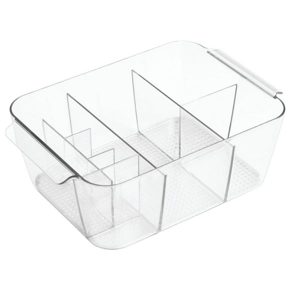 MAINSTAYS Divided Clear Cosmetic Organizer Tote, 1 cosmetic organizer tote