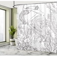 thumbnail image 5 of Ambesonne Mermaid Shower Curtain, Surreal Little Mermaid, 69"Wx84"L, White Grey, 5 of 5