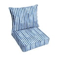 thumbnail image 3 of Sorra Home  Blue and White Stripe Indoor/Outdoor Corded Deep Seating Pillow and Cushion Chair Set 22.5 x 22.5 x 5 - Nelson Commodore Blue, 3 of 5