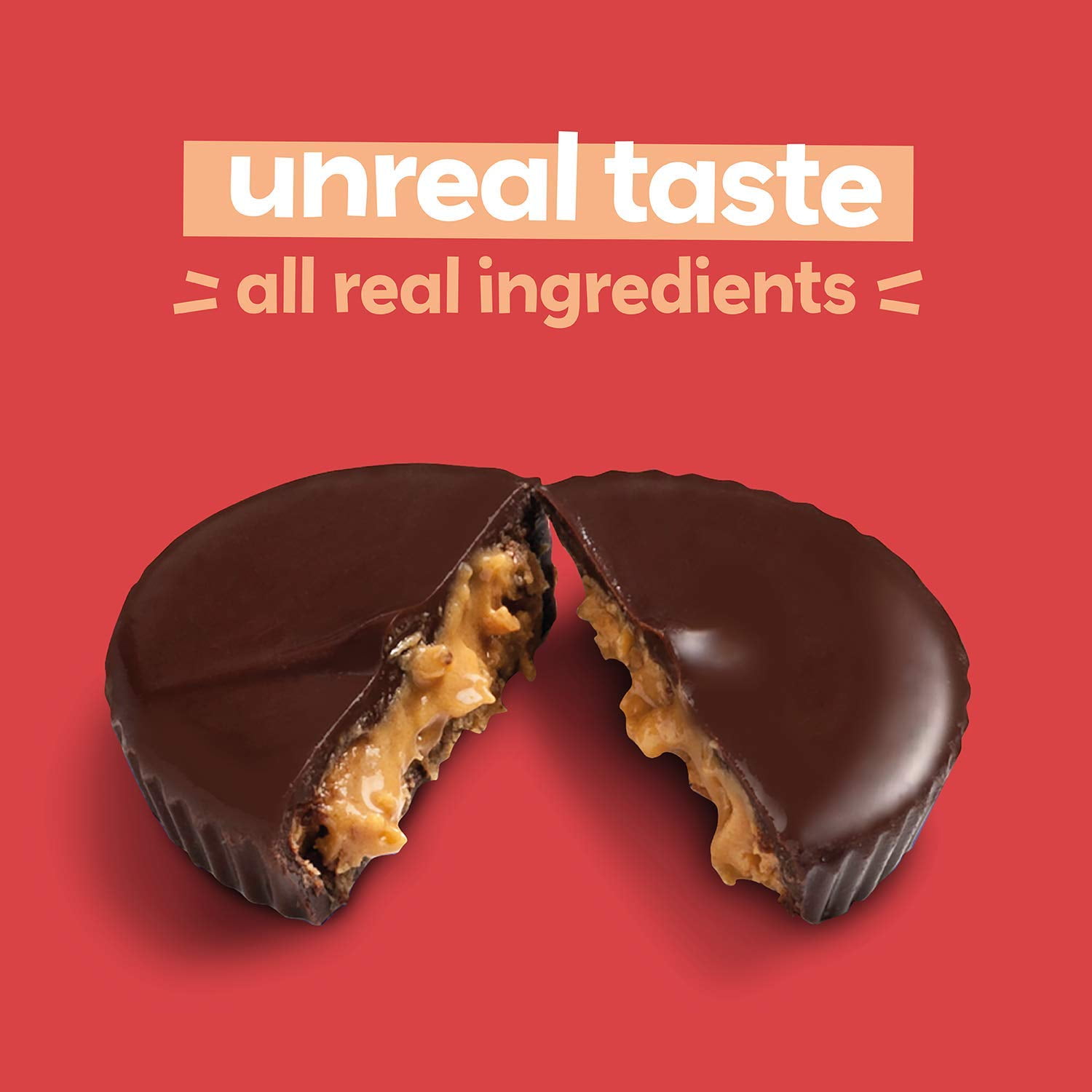 Unreal Peanut Butter Cups Vegan Dark Chocolate 4.2 oz Pack of 2