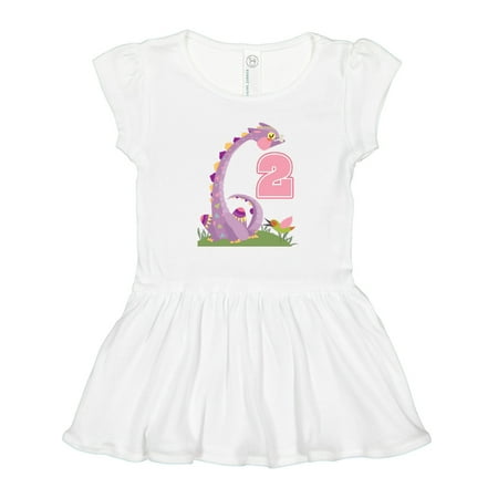 

Inktastic 2nd Birthday Dragon 2 Year Old Girl Gift Toddler Girl Dress