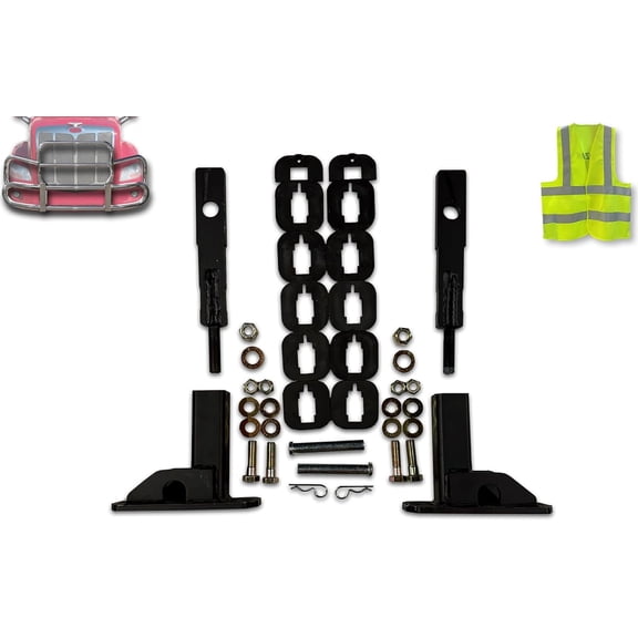 Mount Brackets Set for HERD GG-MTK-25 PK22 Front Bumper Deer Guard, Compatible with 579 2012-2022