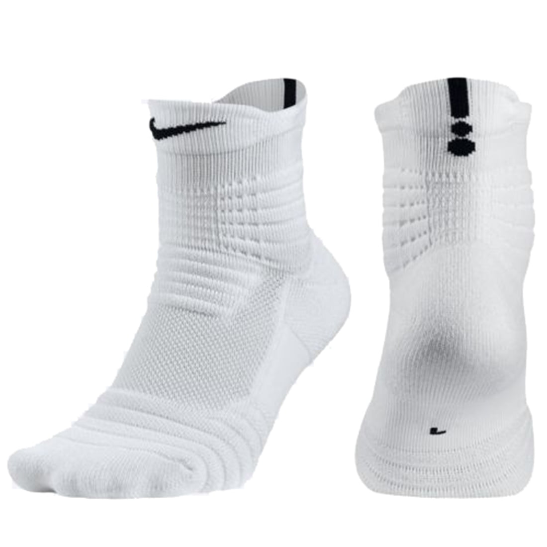 Nike Elite Versatility Mid Quarter Athletic Socks, White/Black, Small - Walmart.com