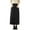 B-Black, variant on Lovskoo Womens Winter Warm Button Up Padded Quilted Midi Long Puffer Skirt with Pocket Black