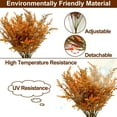 thumbnail image 4 of 20 Bundles Artificial Fall Flowers Outdoor Fall Decor Artificial Lavender Fake Plastic Plants UV Resistant Faux Plants Flowers Fall Autumn Thanksgiving Decorations Indoor Home Garden(Orange), 4 of 5