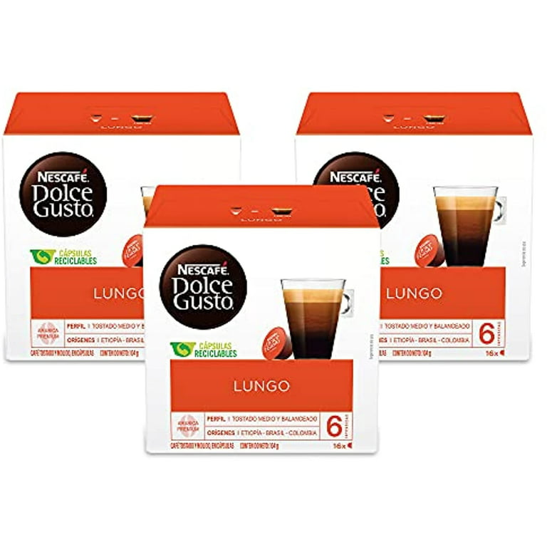 Nescafe Dolce Gusto, Caffe Lungo, 16 Count (Pack Of 3)