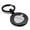 Black, variant on Stainless Steel Acorn Good Luck Charm Round Medallion Keychain Circle Ring