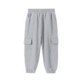thumbnail image 2 of Cethrio Boys Cargo Sweatpants Size 14, Relaxed Fit Elastic Waist Multi-pocket Casual Athletic Pants Gray, 2 of 5