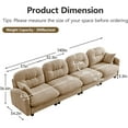 thumbnail image 2 of Lovableguy Chenille Modular Sectional Sofa,Modern Upholstered 4 Seater Modular Cloud Couch with Deep Seat and Tufted Backrest for Living Room Apartment,Camel, 2 of 9