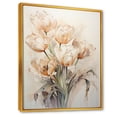 thumbnail image 2 of Designart "Beige Tulip Orchestral Display II" Tulips Floater Framed Canvas Art Print, 2 of 5