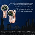 thumbnail image 2 of Gem Stone King 18K Rose Gold Plated Silver Green Mystic Topaz and White Created Sapphire Earrings for Women (1.60 Cttw, Gemstone Birthstone, Round 5MM), 2 of 6