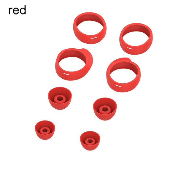 New Soft Anti-Slip Earphone Earbuds Cover Ear tips Kits In-ear Silicone Eartips RED