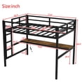 thumbnail image 4 of Aukfa Metal Full Size Loft Bed with Desk, Charging Station and LED Lights, Space-Saving, Noise Free, Black, 4 of 8