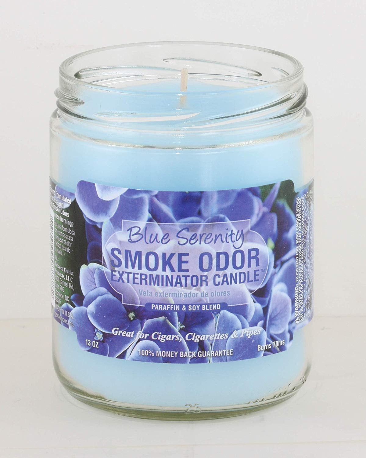 Smoke Odor Exterminator 13oz Jar Candles (Blue Serenity, 2)