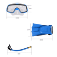 thumbnail image 3 of Kit de snorkel y aletas de silicona para niño y niña, para niños traje de buceo gafas de natación aletas de buceo (zapato azul talla 30-35 yardas) brillar  Electrónica, 3 of 5
