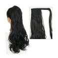 thumbnail image 4 of 22" Long Wave Ponytail Natural Wavy Synthetic Wrap Around Ponytail Hairpiece for Women Extension Magic Paste Heat Resistant, 4 of 25