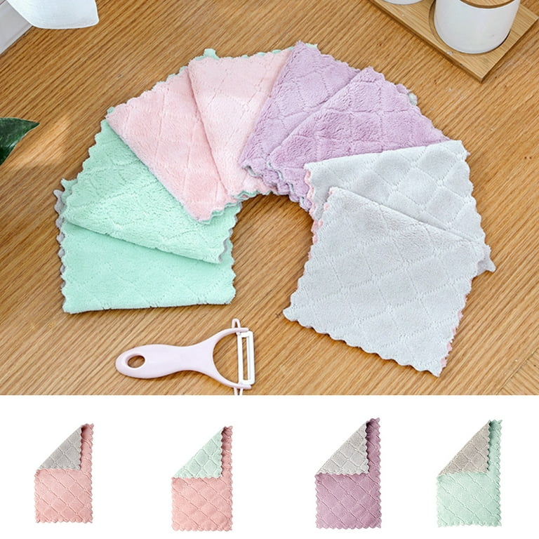 10 Kitchen towels and dishcloths rag set 9.84in*9.84in small dish