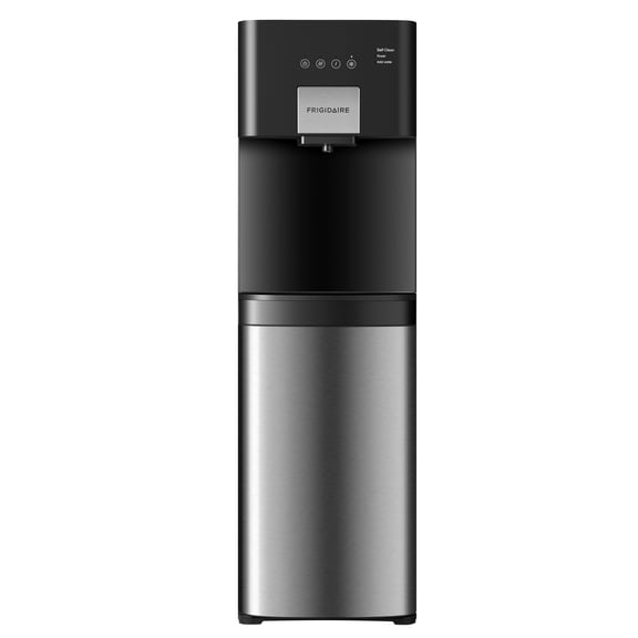 Frigidaire Bottom Loading Hot and Cold Water Dispenser, 3 & 5 Gallon Stainless Steel Water Cooler with UV Sterilization, Touch Controls, Black