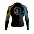 thumbnail image 2 of Raven Fightwear Men's Huitzilopochtli Aztec Rash Guard MMA BJJ Black, 2 of 3
