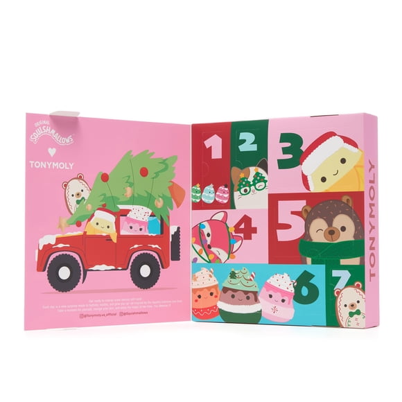 Calendario de Adviento TONYMOLY x Squishmallows 2025 para el cuidado de la piel, 7 días