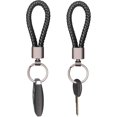 thumbnail image 1 of Anillo de llavero de coche de cuerda trenzada de cuero grueso de 2 uds para hombres y mujeres ShuxiuWang  9024735544135, 1 of 1