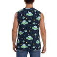 thumbnail image 4 of Pofeuu Galaxy With Ufo Print Men's Muscle T-Shirt, Sleeveless, Muscle Tank, Classic Muscle Tee Top For Men Casual Sleeveless Muscle T-Shirt Trendy Clothes-XX-Large, 4 of 7