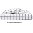 thumbnail image 4 of Ropa de cama, edredón moderno a cuadros en blanco y negro, 100% microfibra, edredón con fundas de almohada, 4 of 5