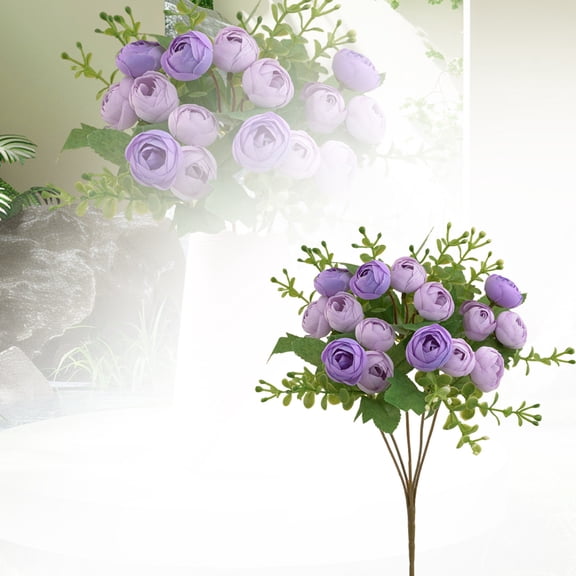 1PCS Realistic Flower Bouquet - Lifesize Floral Arrangements with Long Stems - Artificial Peonies & Hydrangeas for Wedding, Living Room & Table Decor
