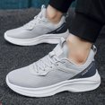 thumbnail image 5 of Men's Grey Breathable Mesh Casual Sneakers, Lightweight Walking Shoes with Cushioned Sole for Everyday Wear, Work, and Travel, 5 of 9