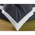 thumbnail image 3 of Legacy Decor 9 pc Pleated Microfiber Comforter Set, Dark Grey and White Color, Full Size, 3 of 6