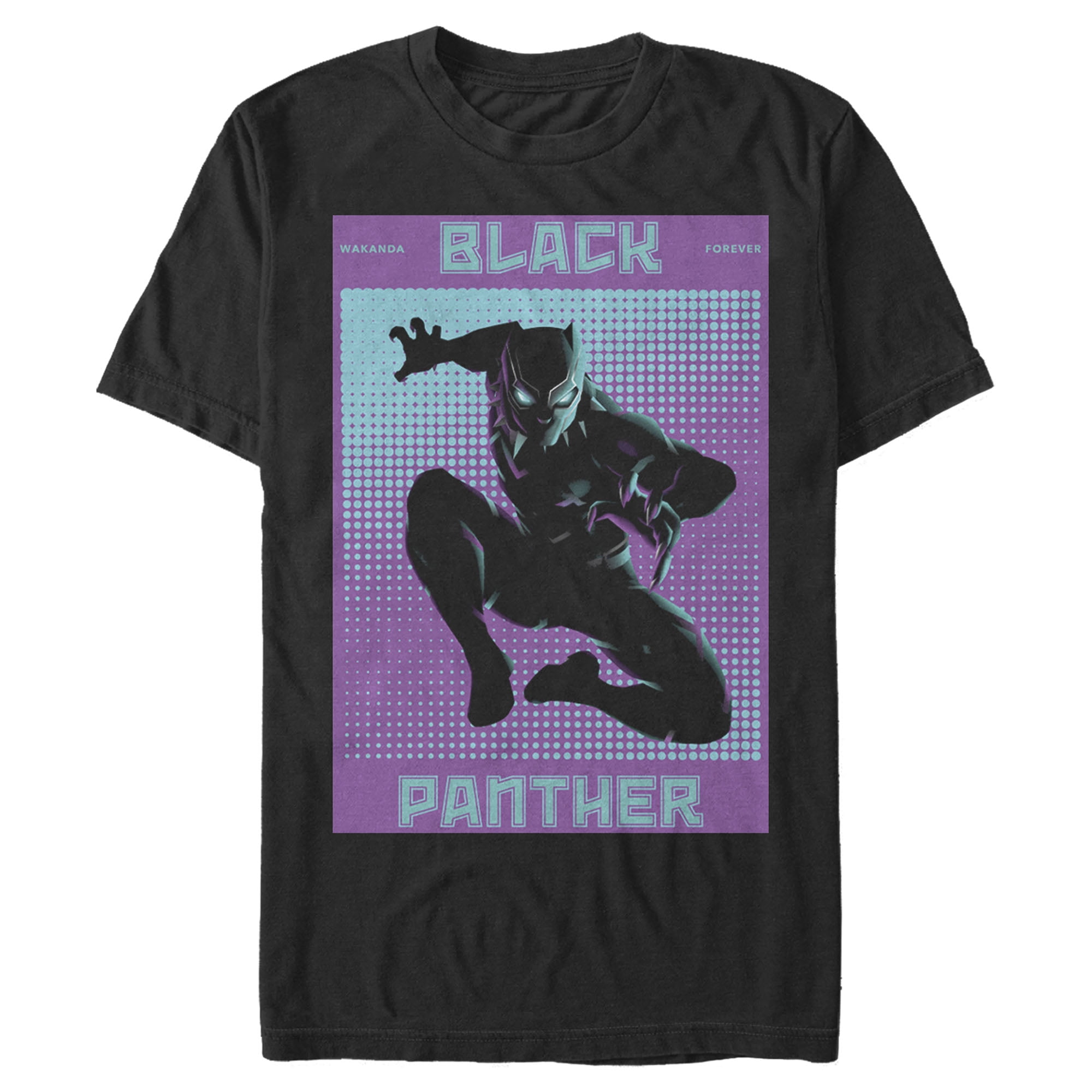 Marvel Marvel Men's Black Panther Purple Dot Print TShirt Walmart