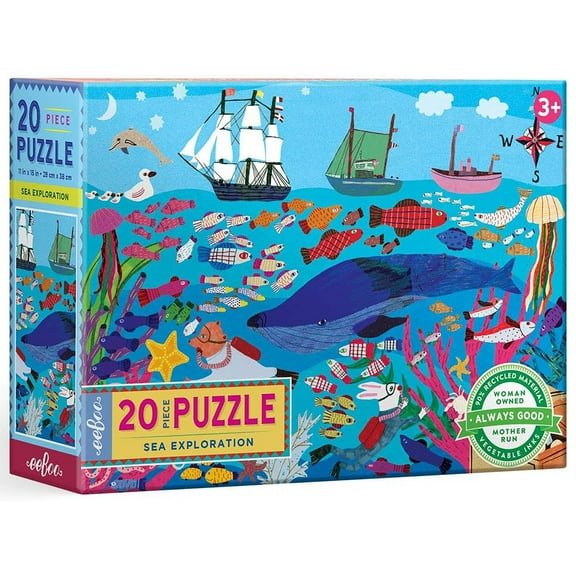 eeBoo Sea Exploration 20 Piece Big Puzzle