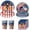 A, variant on 50PCS 250th Anniversary Decoration 4th of July Decoration Set Disposable Patriotic Plates and Napkins Flag Paper Cups for Independence Memorial Day Party Supplies