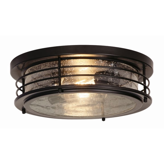 Afx Light Flush Mount, 13 in D, Black, Steel ACF13BK
