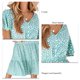 thumbnail image 5 of Vestido con cuello en V, longitud media, manga con volantes, estampado, moda, transpirable, vestido de mujer para verano y primavera, 5 of 6