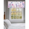 thumbnail image 3 of Pink Purple Valances for Windows, Rod Pocket Kitchen Valance Curtains - Soft & Washable Small Window Treatment for Living Room,&nbsp;Bathroom, Spring Floral , 42x12 Inch, 1 Panel, 3 of 9