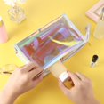 thumbnail image 4 of Bolsas de maquillaje BESARME holográficas impermeables, 10 unidades, para mujer, 4 of 7