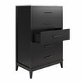 thumbnail image 6 of Ameriwood Home Amberleigh Tall 5 Drawer Dresser, Black w/ White Faux Marble Top, 6 of 12
