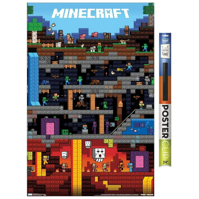 Minecraft - Worldly Wall Poster, 22.375" x 34"